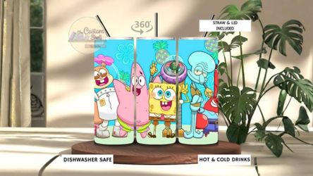 SpongeBob Pals 20 Oz Stainless Steel Tumbler (READ DESCRIPTION)