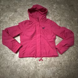 Hollister Small Hot Pink Full Zip Jacket Hooded 