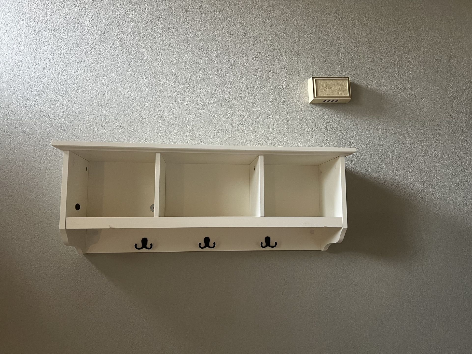 White Floating Cubby shelf