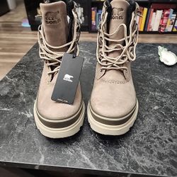 Sorel Waterproof Leather Lace-Up Boots size 5.5