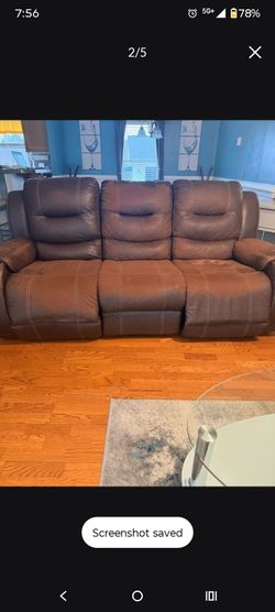 Brown Leather Couch Good Condition