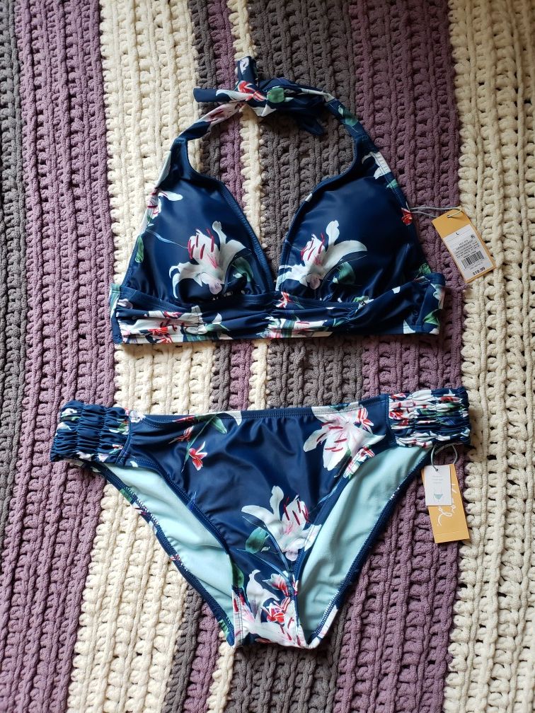 Superior Blue Floral Bikini Set