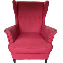 IKEA Stradmon Wingback Chair Cherry Red