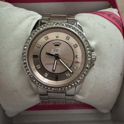 Juicy Couture 1901075 Stella Crystal Women's Silver/Pink Steel Watch 