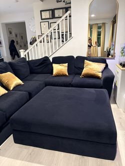 Black Ottoman XXL