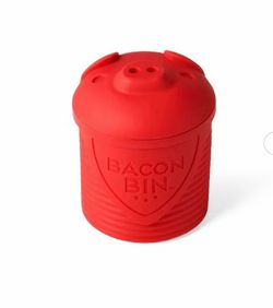 Talisman red BACON BIN grease pig container