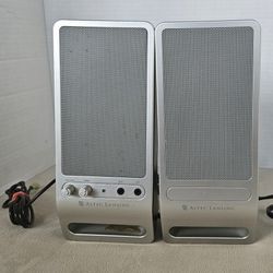 Altec Lansing VS2320 2.0 Computer Speakers - 3.5mm AUX, Wall Plug Power TESTED