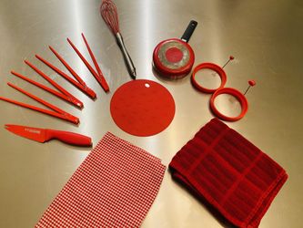 🔥 RED KITCHEN UTENSILS 🔥