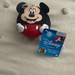 NEW DISNEY Mickey Mouse Squeaky Plush Dog Toy