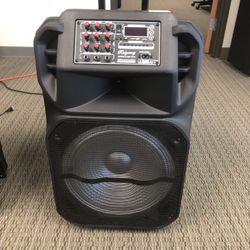 15 Inch Rechargeable Bluetooth Speaker/aux/fm/USB And SD Port/microphone For Karaoke/brand New!!