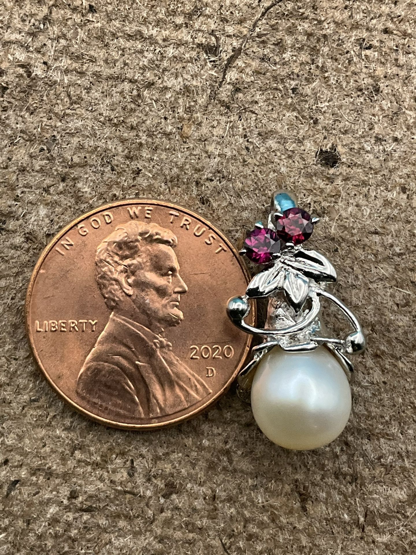 Pendant Pearl And Amethyst