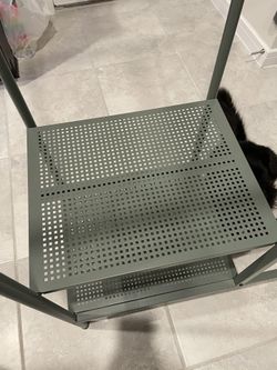 Ikea NIKKEBY clothes rack gray green cat not included Lol for