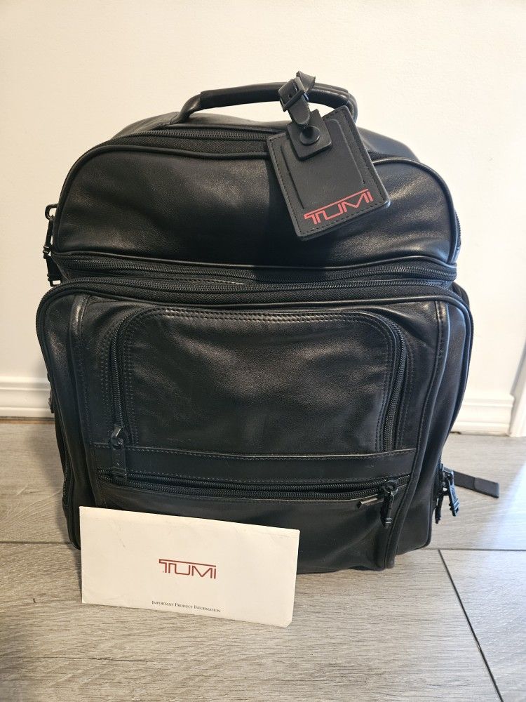 Vintage Tumi Leather Laptop Backpack