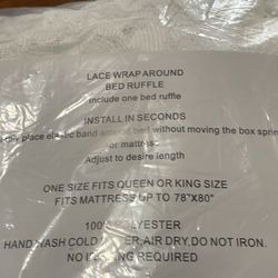 Lace Wrap Around Bed Ruffle 