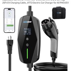 New In Box, Level 1&2 Portable EV Charger (WiFi) with App Control,