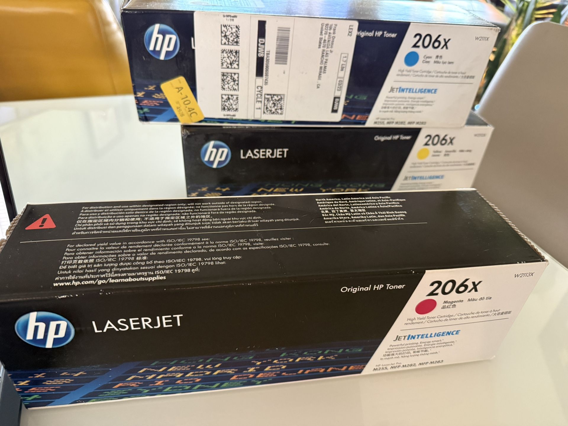 HP Laser jet Toner 206x (colors)