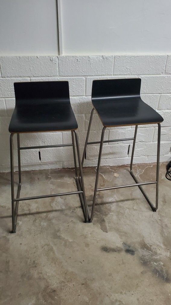 Bar Stools Black x2