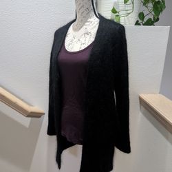 Acne Studio Raya Short Mohair Blend Open Cardigan - Medium, Black