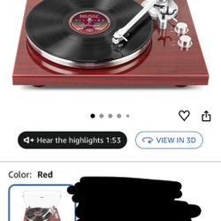 1byone H005 Bluetooth Turntable Vinyl Record Play