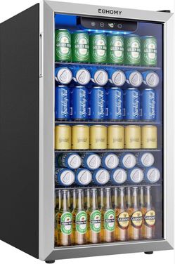 Brand new EUHOMY Beverage Refrigerator with Glass Door