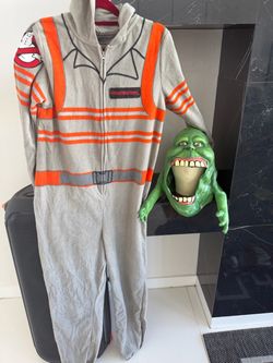 Couple Halloween ghostbuster costume adult outfit mask onesie