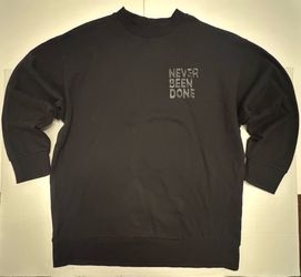 Pre Owned Excellent Nobaday Snowboards Never Been Done Sweatshirt Tiger Printed Black Men Size 2XL