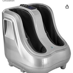 KoolerThings Shiatsu Heated Foot and Cal Massager Machine to Relieve Sore Feet, Ankles, Calfs and Legs, Deep Kneading Therapy, Relaxation Vibration an