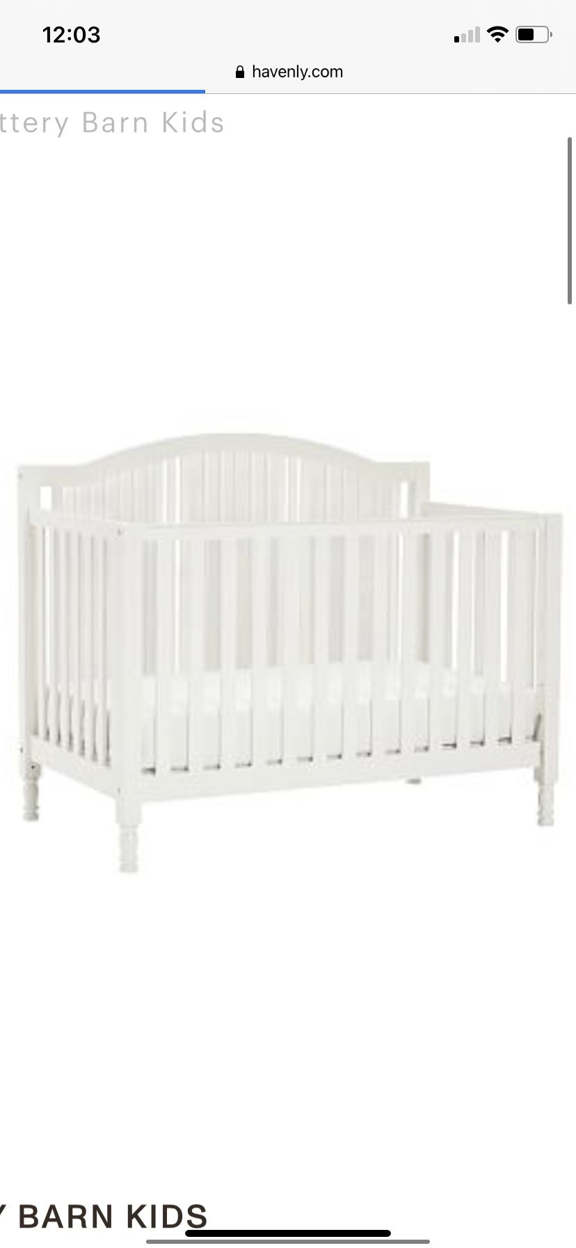 Pottery barn catalina 2024 crib conversion kit