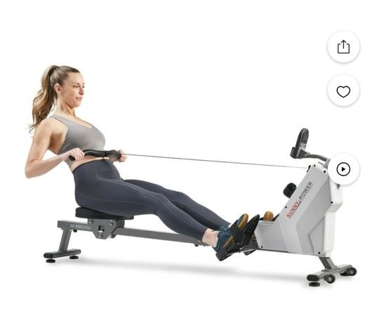 Sunny Health & Fitness SF-RW521020 SMART Compact Foldable Magnetic Rowing Machine with Bluetooth Connectivity.