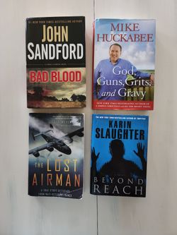 Bad blood, God Guns Grits and Gravy, the Lost Airman, Beyond Reach