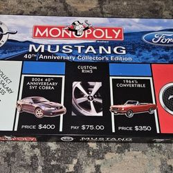 Monopoly Mustang 40th Anniv Collectors Edition 2003 Excellent Box 100% Complete!