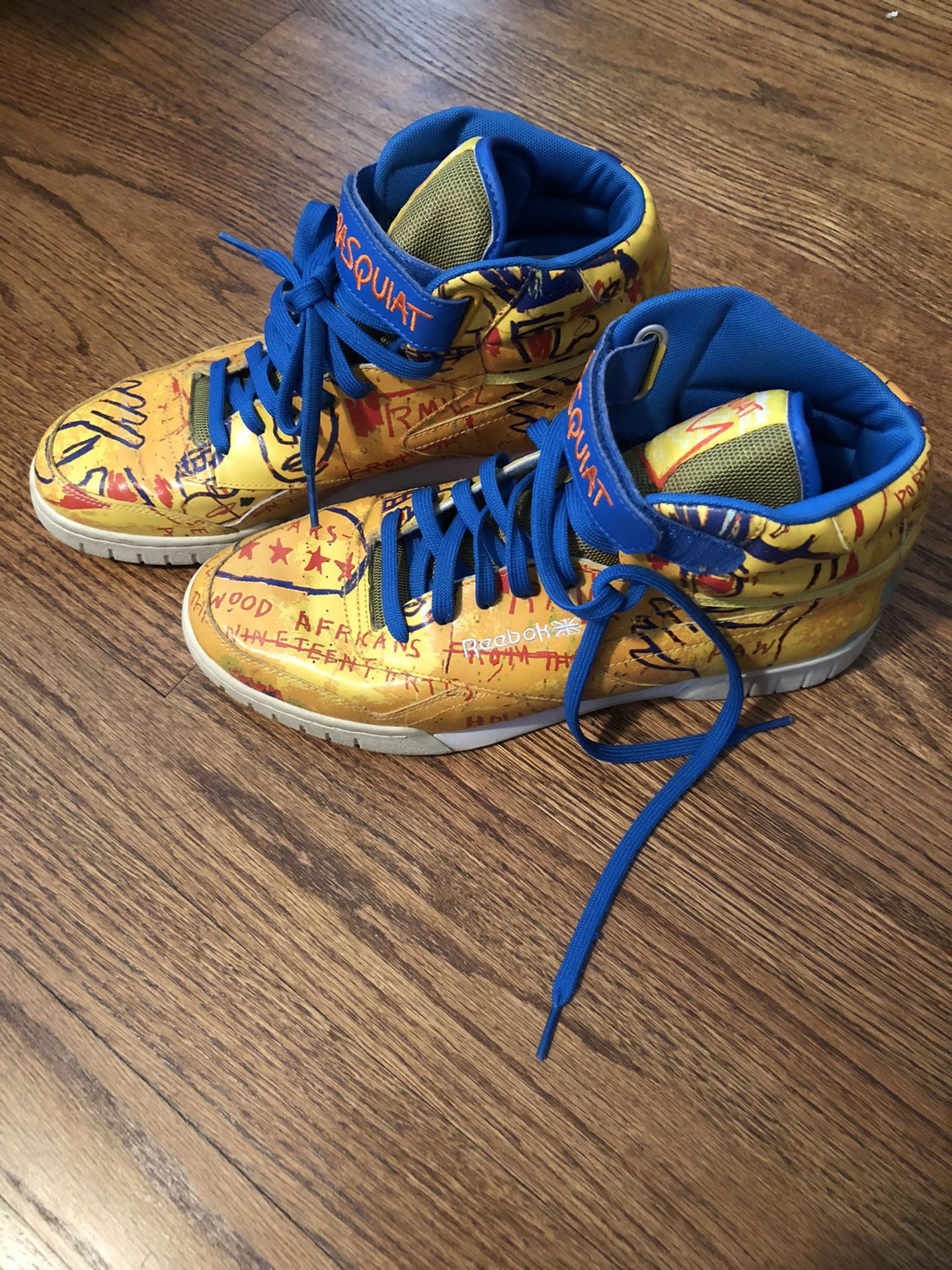 Reabok Ex-O-Fit Plus Hi Basquiat Sneakers *rare*  