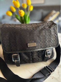 Coach black canvas