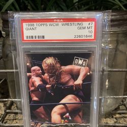 1998 Topps WCW Wrestling Giant (The Big Show) PSA 10 RC Rookie Card Population “4” HTF WWF WWE AEW HOF MAN CAVE