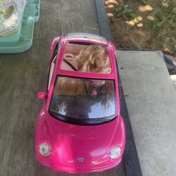 Barbie Car With Barbie Pink