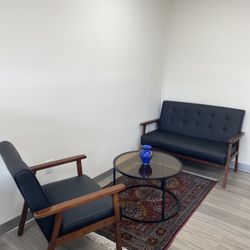 Office Furniture Set - Couch, Single Seat, Coffee Table