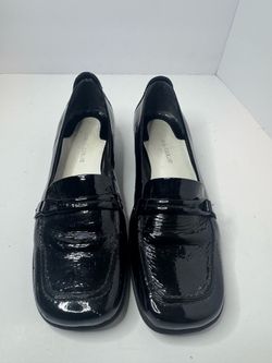 Enzo Angiolini Natee Black Patent Leather Loafers Women's Size 8M