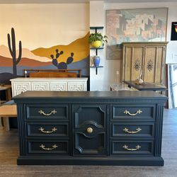 Gorgeous Grey / Green Dresser / Buffet / Credenza / Tv Stand 