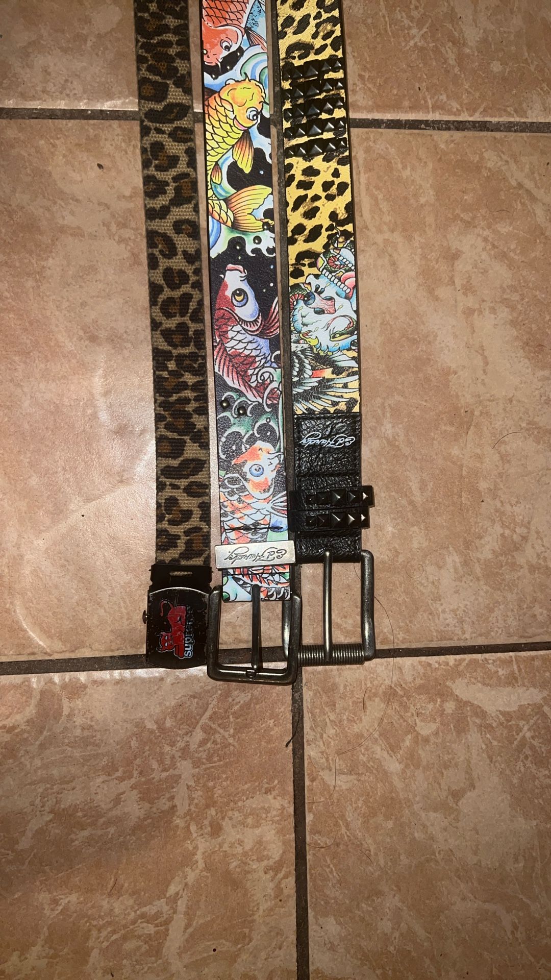 Supreme And Ed Hardy Belt Lot