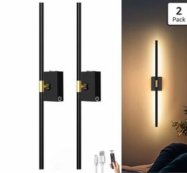 Rechargeable led wall sconces with remote control