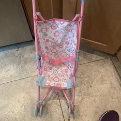 Pink Baby Doll Stroller 