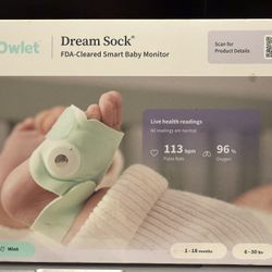 Owlet Dream Sock Baby Monitor (Like New, Box Included)