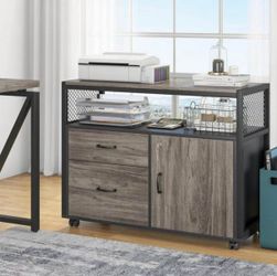 Defective 31"  File Cabinet Printer Stand with Drawers & Caster