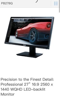 Asus 27in monitor/IPS/WQHD