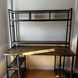 Desk with shelf