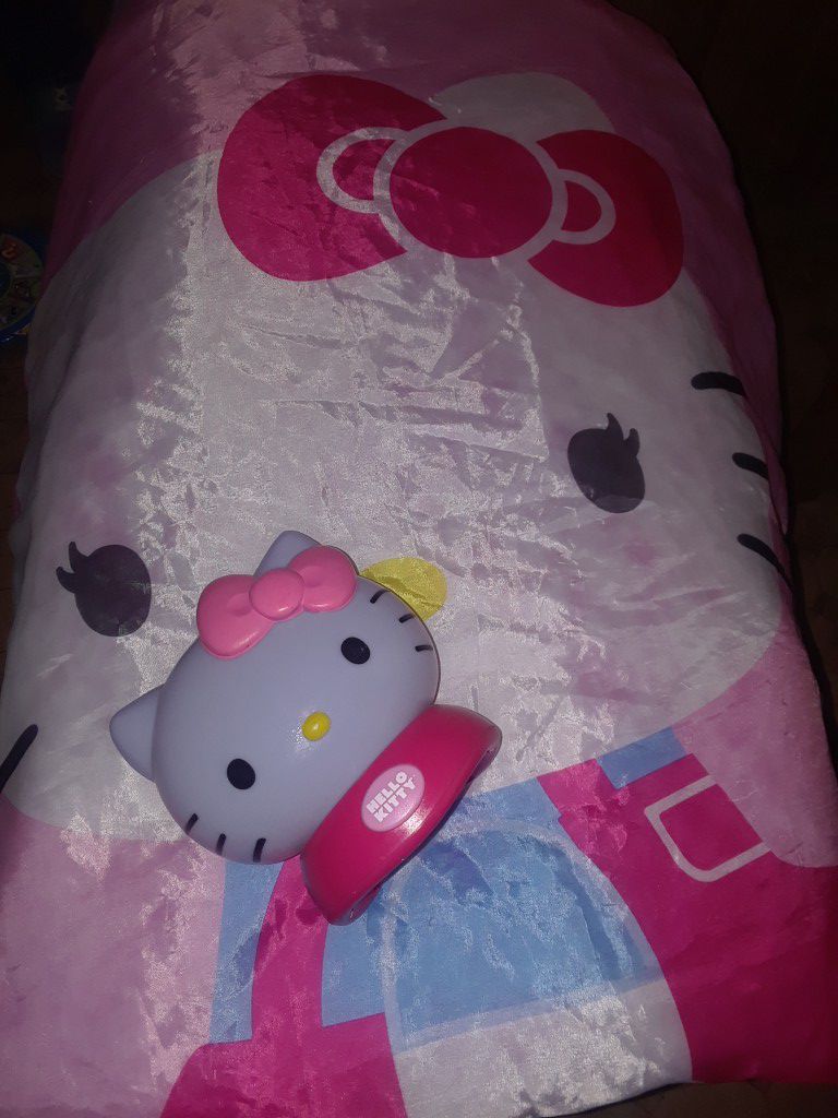 Hello kitty night light and sleeping bag