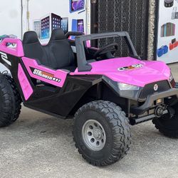 Electric 24V Ride-On Pink Jeep for Kids