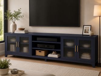 🔥 TV Stand / Entertainment Center – Modern Navy Blue