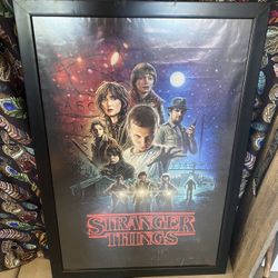 Framed Stranger Things Movie Poster
