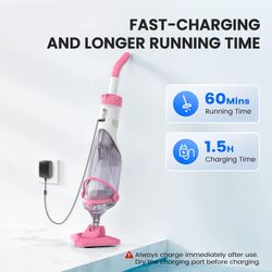 PINK ENHULK Handheld Cordless Pool Vacuum - rechargeable